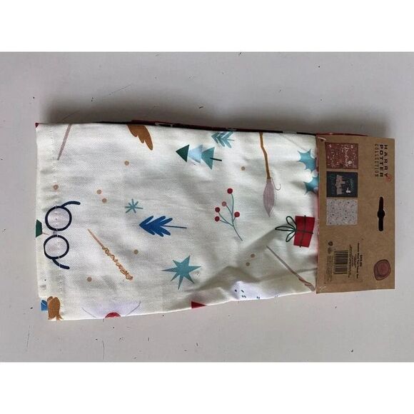 Set Of 3 Harry Potter Hogwarts Joyeux Noel Tea Towels Christmas Universal Studio - Picture 5 of 11